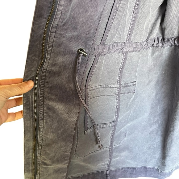 J. Jill Women’s Purple Corduroy Utility Barn Chore Stretch Jacket - Picture 8 of 12